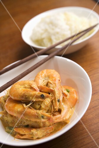 Prawns with rice (China)