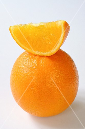 Orange wedge on orange