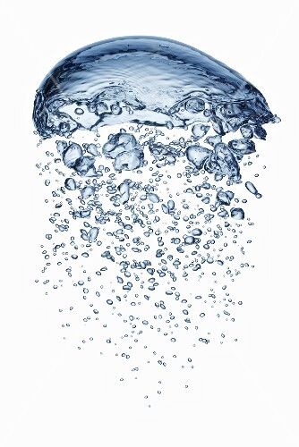 Air bubbles in water