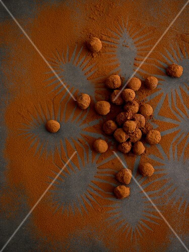 Hazelnut chocolate truffles with cardamom