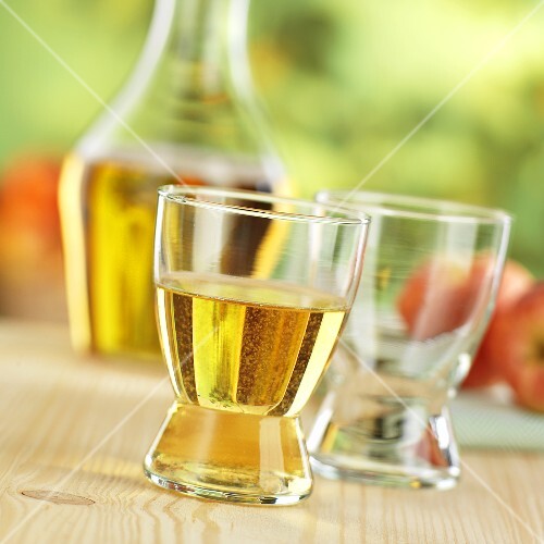 Cider in glass and carafe