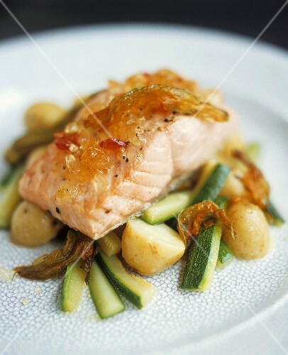 Salmone con la mostarda (Lachs mit Senffrüchten & Gemüse)