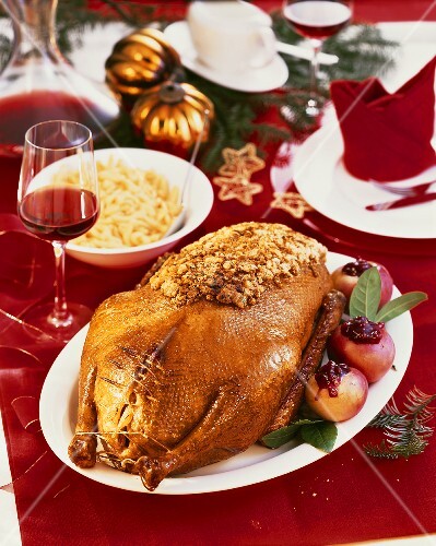 Roast goose with crispy crust