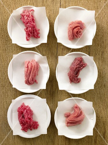 Various types of mince