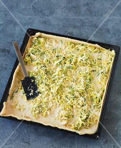 Lauchkuchen zubereiten