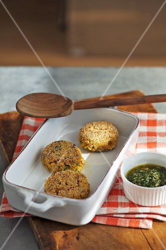 Risottobratlinge mit Petersilienpesto