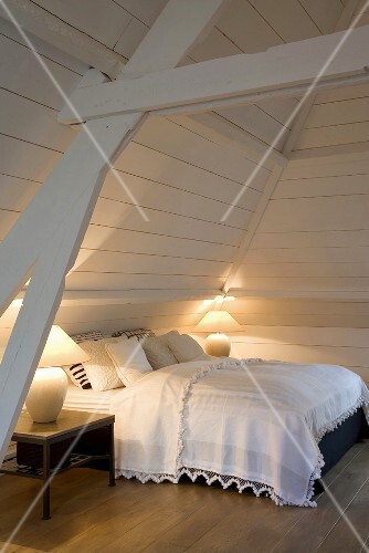 Ein Schlafzimmer im Dach