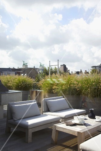 Eine Dachterrasse