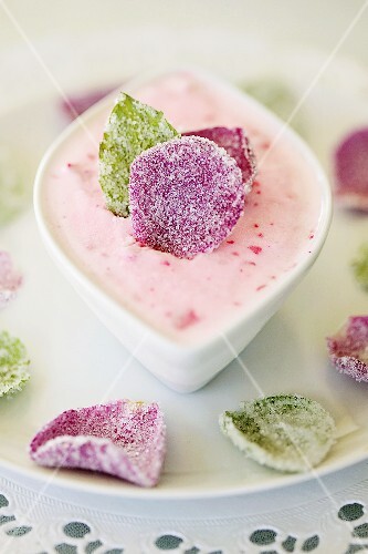 Rose ice cream