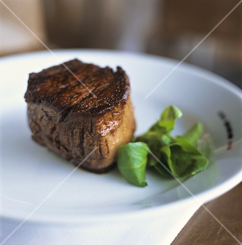 Roast beef fillet on a plate