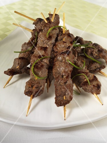Bulgogi (Marinated beef kebabs, Korea)