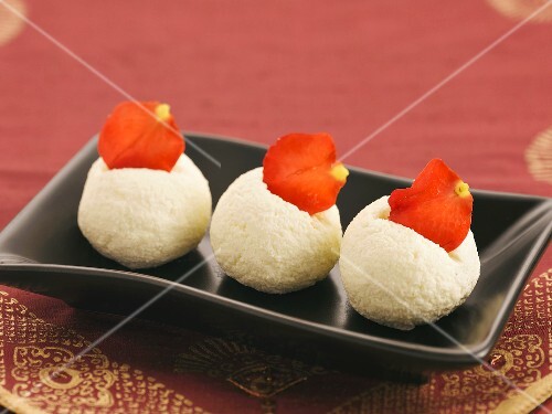 Three Mahak modak (Sweet filled dumplings, India)