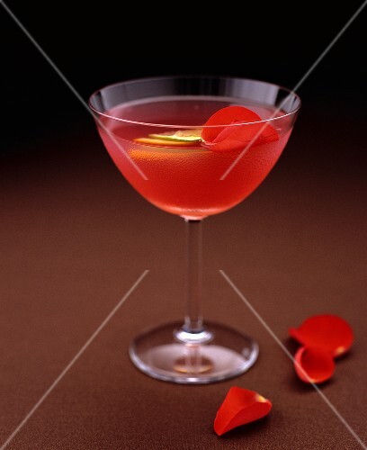 Rose punch with vodka for Christmas