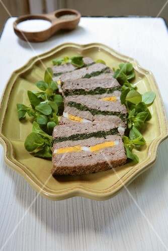 Polpettone (Meatloaf with spinach and egg, Italy)