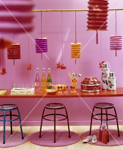 Decorations for an Asian party