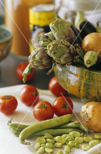 Fresh vegetables in a kitchen