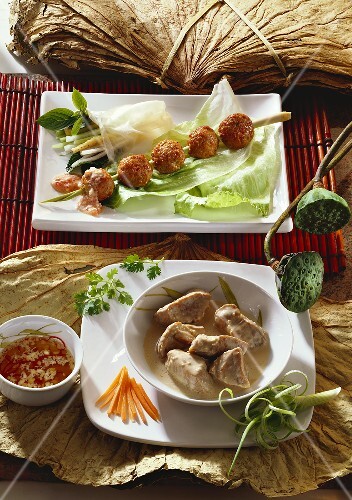 Pork balls and pork in coconut milk (Vietnam)
