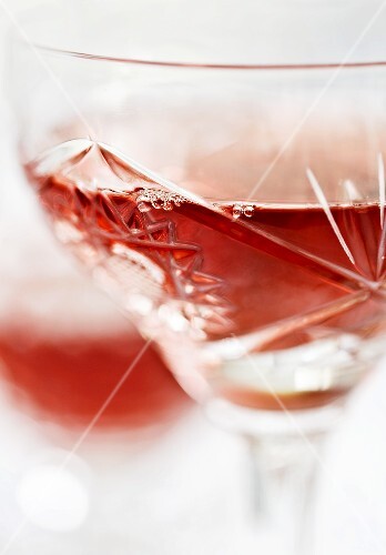 Red wine in a crystal glass (close-up)