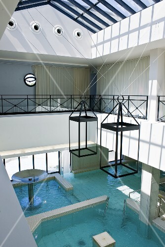 Swimming pool in spa hotel