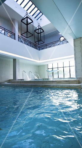 Swimming pool in spa hotel