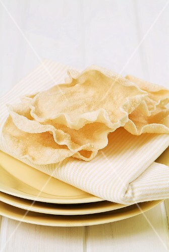 Poppadoms (Fried lentil flour flatbread, India)