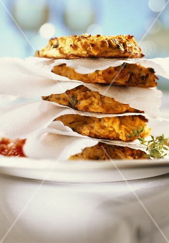 Rice cakes, stacked