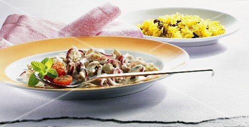 Hähnchengeschnetzeltes mit Reis