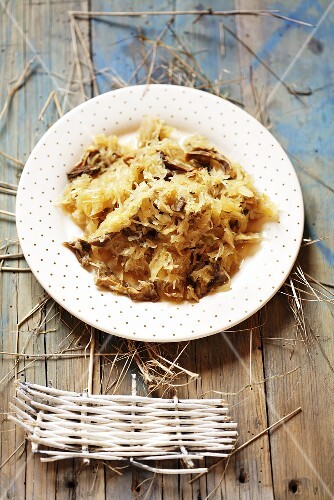 Sauerkraut with mushrooms (Christmas dish, Poland)
