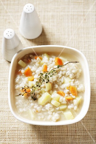 Krupnik (Barley soup from Poland)