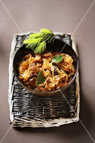 Bigos at Christmas (Sauerkraut with sausage, Poland)