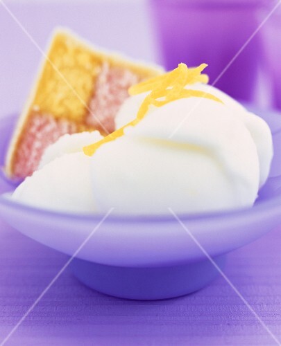 Campari and lemon sorbet