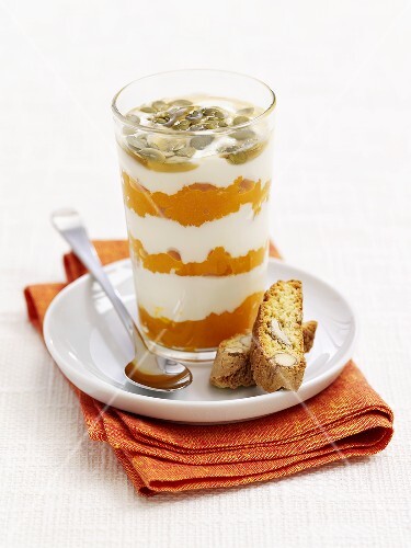Carrot layered dessert with sunflower seeds