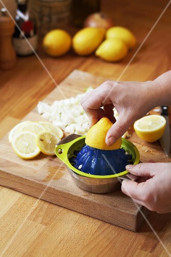 Squeezing a lemon