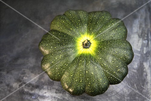A green pumpkin