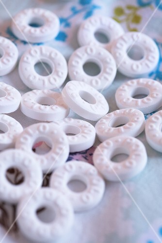 Mints with a hole in the centre (UK)