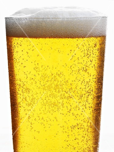 Glass of beer, lager (detail)