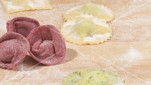 Home-made ravioli and tortellini