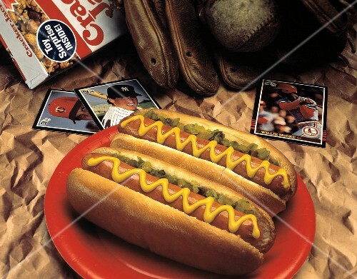Two Hotdogs on a Paper Plate