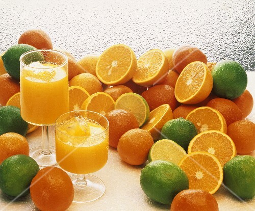 Oranges and Limes with Orange Juice