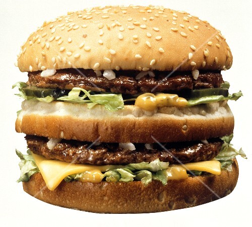 Ein doppelter Cheeseburger