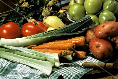 Assorted Vegetables and Apples