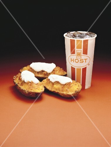 Stuffed Potato Skins with Soda