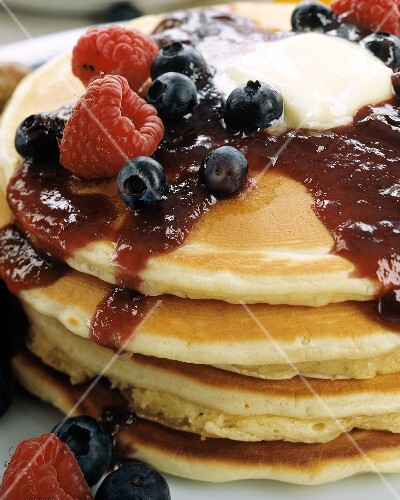 Pancakes Dripping with Fruit