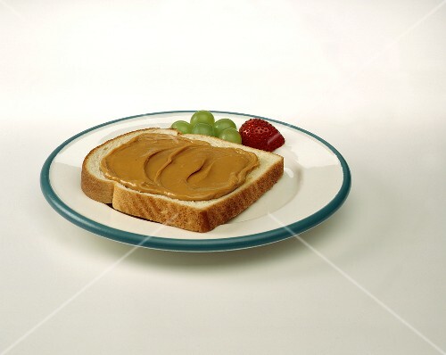 A Slice of Bread with Peanut Butter