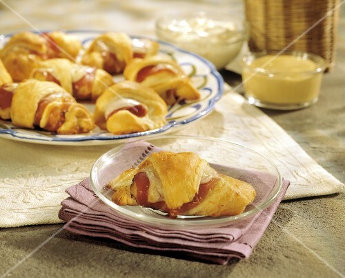 Ham and cheese croissants