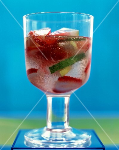 Summer Fruit and Prosecco Cocktail