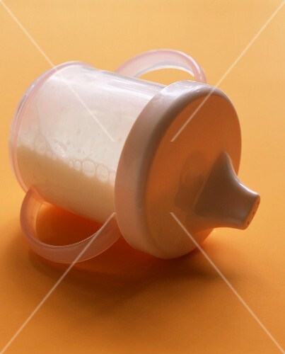 A Toddler Sippy Cup with Milk