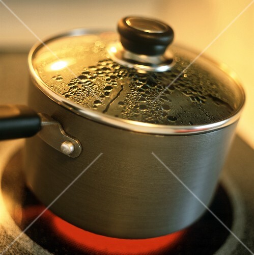 Saucepan on cooker