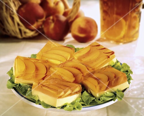 Peach Gelatin Dessert Bars