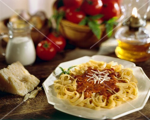 Fettucine with Vodka Sauce and Grated Parmesan